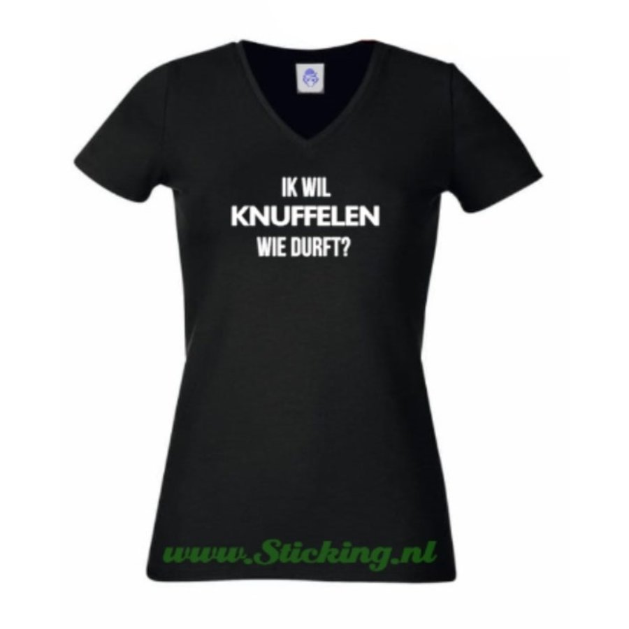 T-Shirt , *Ik wil KNUFFELEN, wie durft?*-1