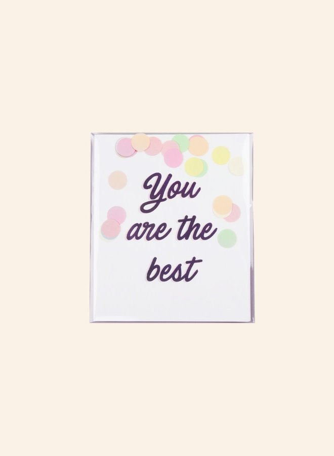 Confettikaart - You are the best