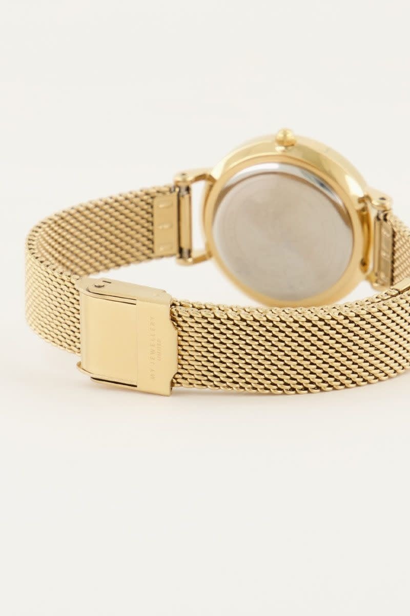 Rond horloge zwarte wijzerplaat - Bloggerfields