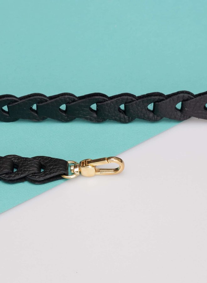 Leather Mister Sister cord - 1.15 cm lang – 1,5 cm dik