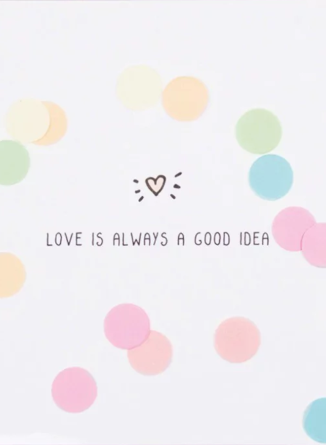 Confettikaart - Love is always