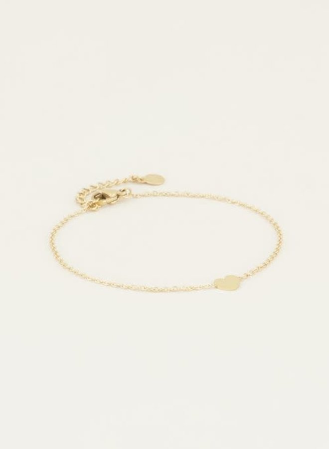 Armband hartje Goud ONESIZE