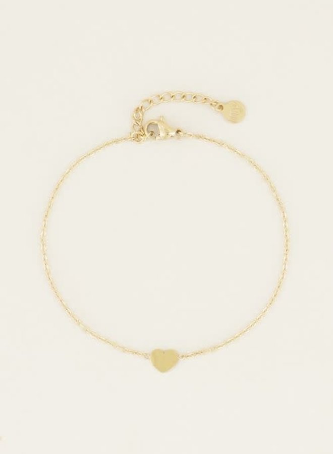 Armband hartje Goud ONESIZE