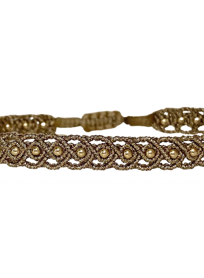 BL ROMA 04 SS23-BRACELET, METALLIC THREADS, GLASS BEADS