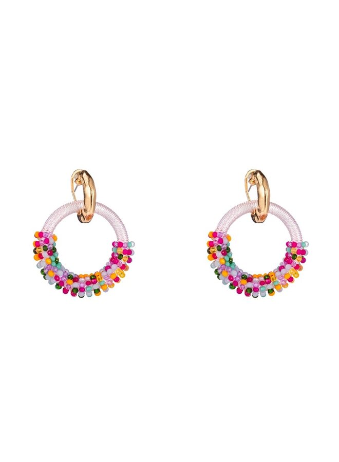 Half Circle Beads - 14K + Rainbow