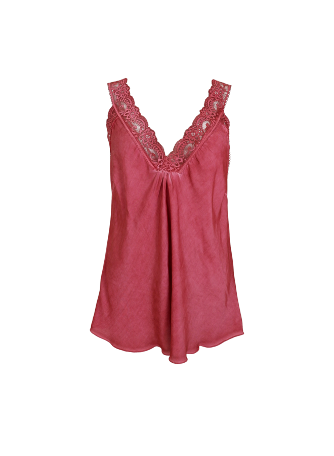 BCBEA lace top - VINTAGE DYED - Ruby