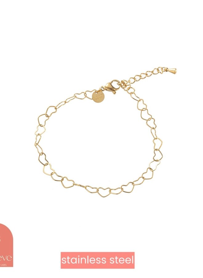 Heart Chain Bracelet - 14K