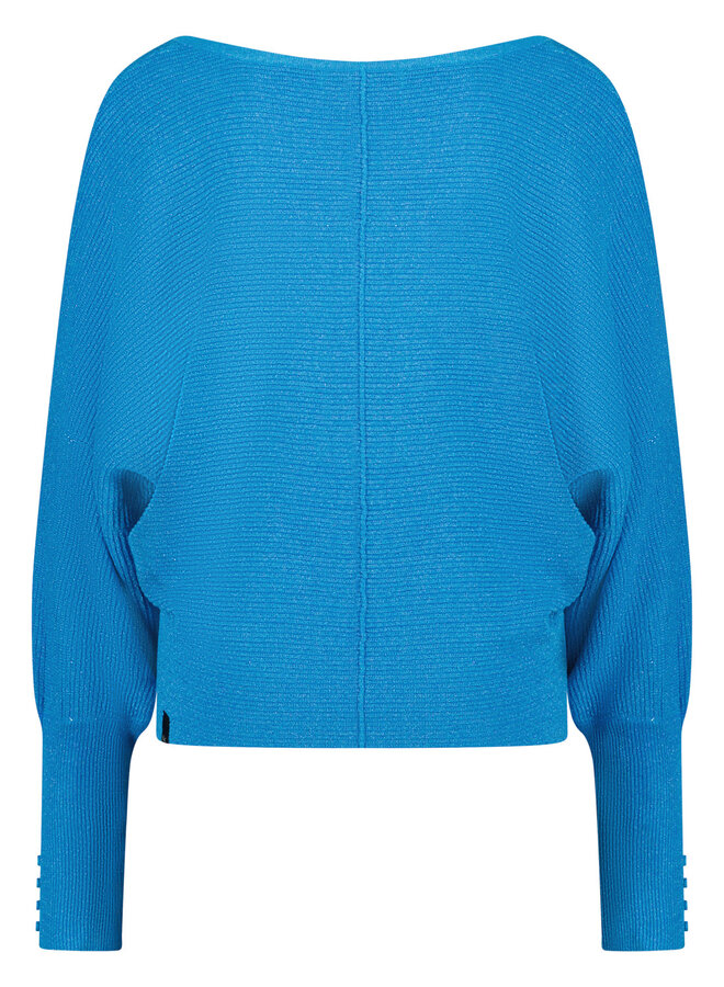 Batwing Pullover Lurex -  Blue