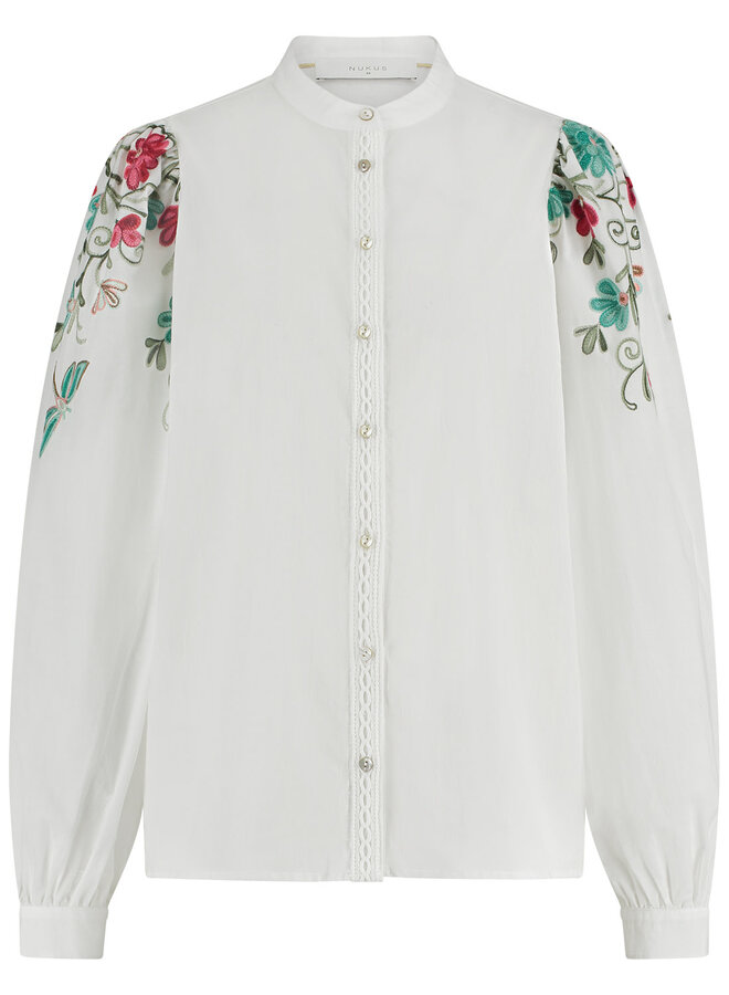 Brenda Blouse Embroidery - Off White