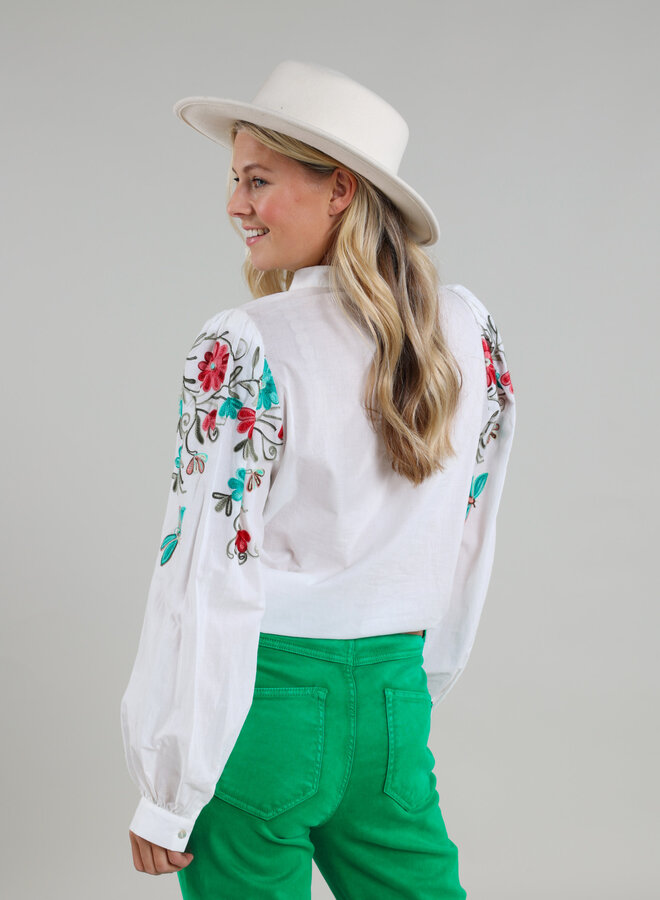 Brenda Blouse Embroidery - Off White