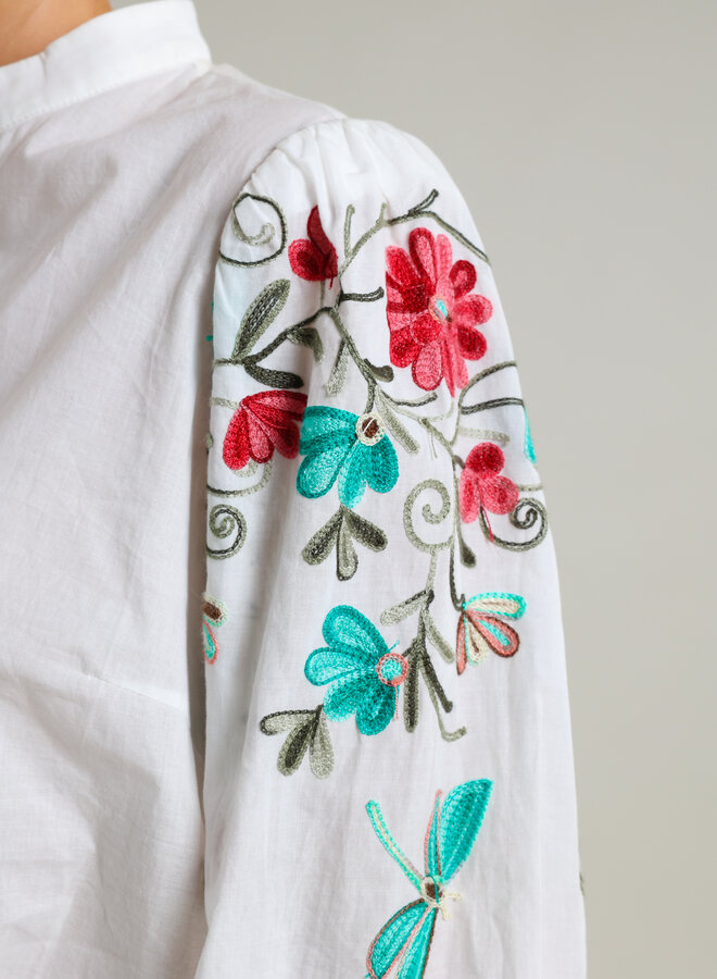 Brenda Blouse Embroidery - Off White