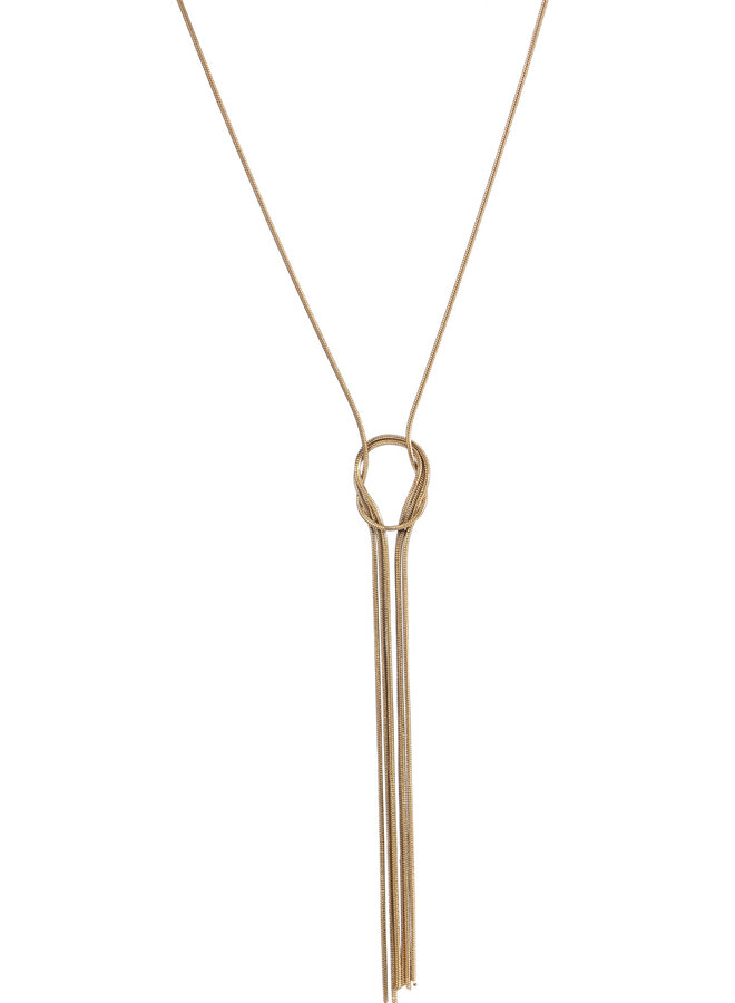 Y Knotted Necklace - 14K