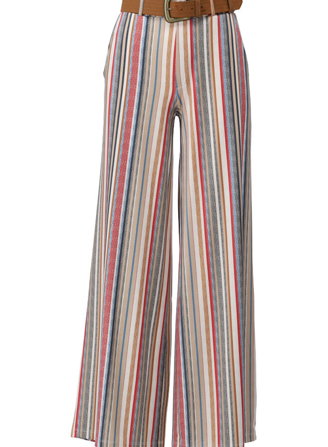 Striped pants with BELT - P702