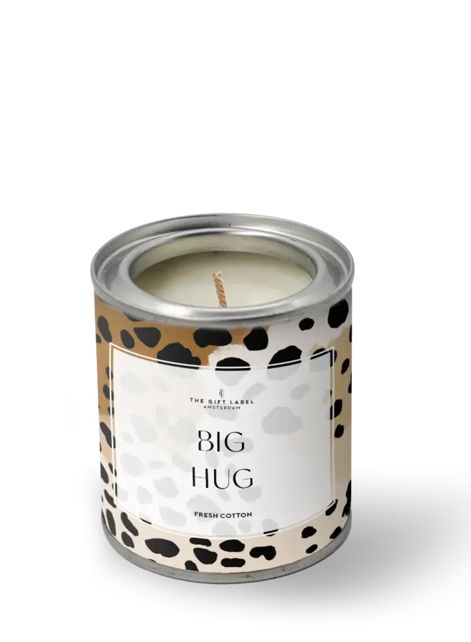 Kleine geurkaars in blik - Big hug - Fresh cotton -  90 gr