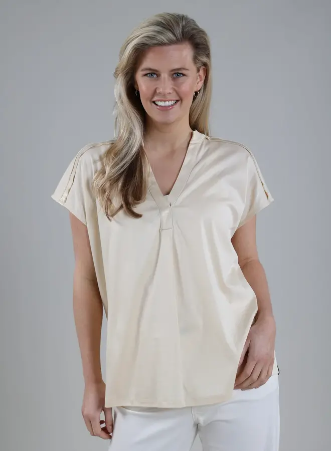 Struma Top Vneck - Ivory