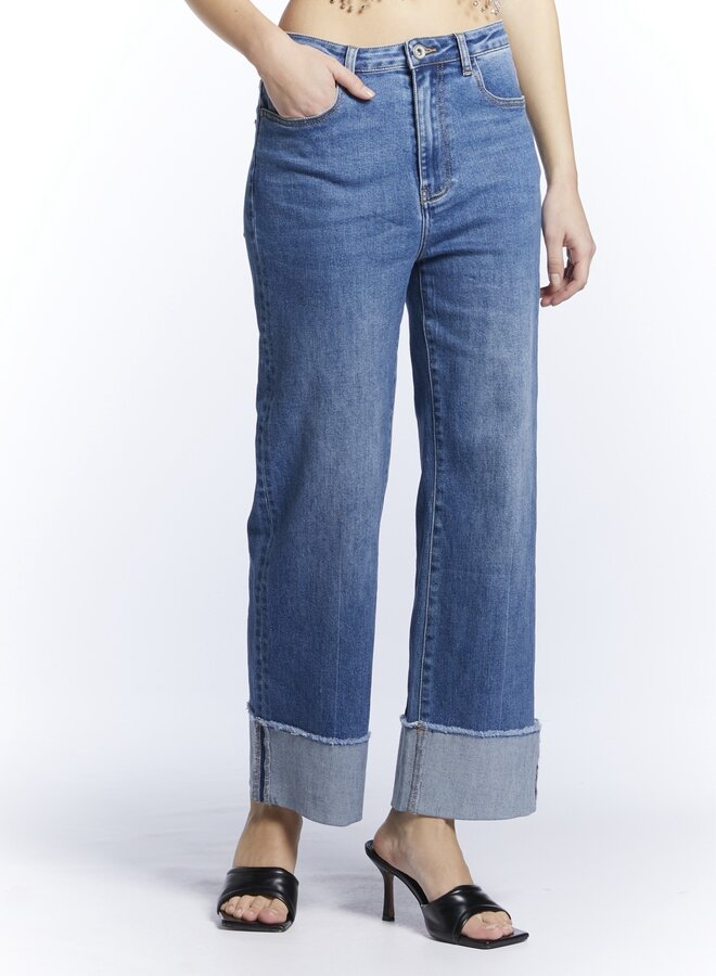 3D Wide Leg Jeans