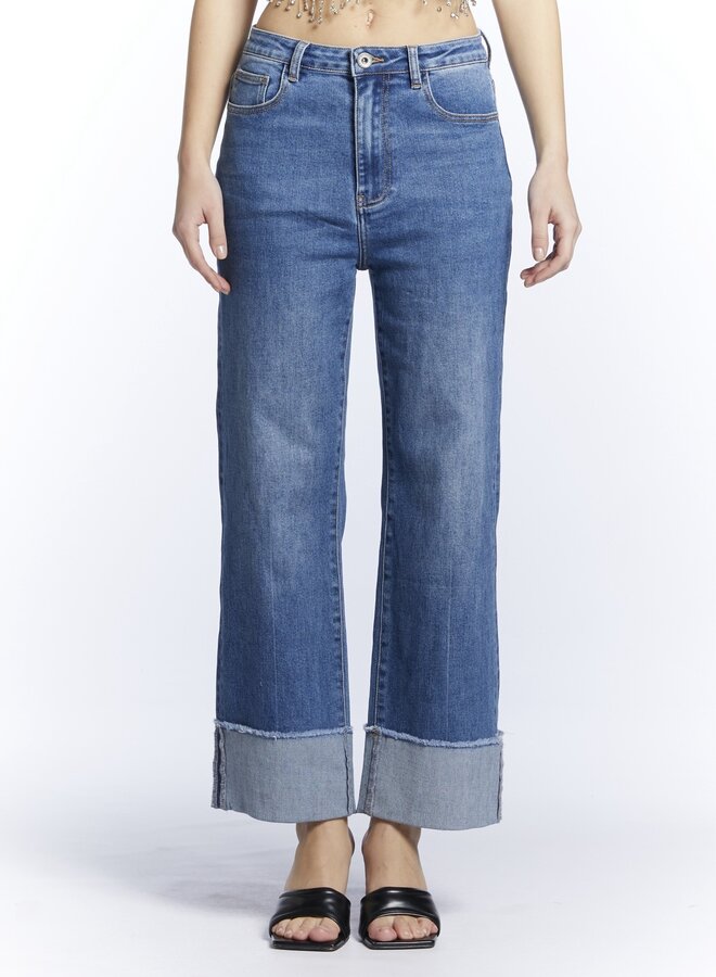 3D Wide Leg Jeans