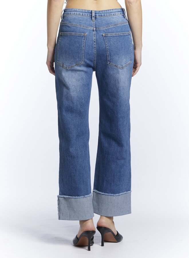 3D Wide Leg Jeans