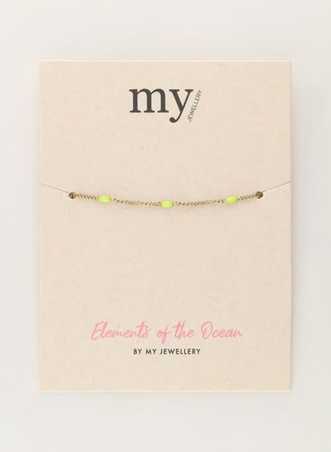 Ocean minimalistische armband lime