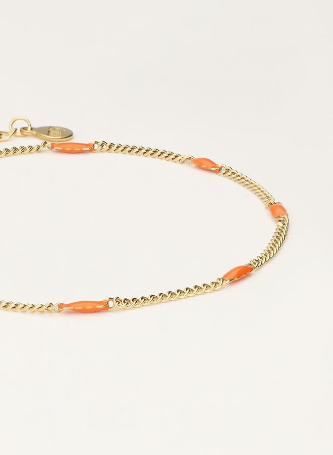 Ocean minimalistische armband oranje