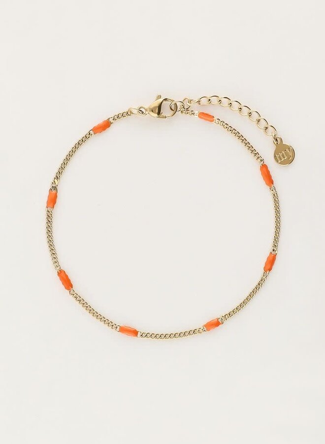 Ocean minimalistische armband oranje