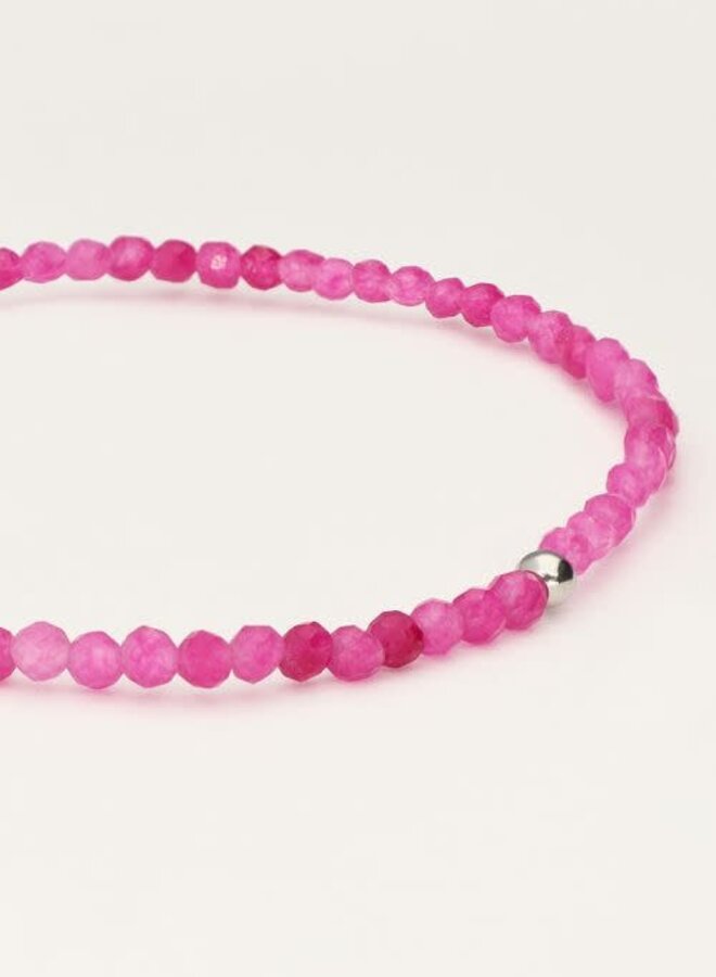 Ocean armband met kleine kraaltjes roze