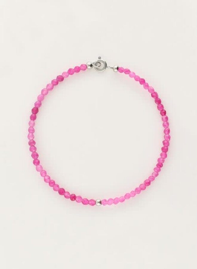 Ocean armband met kleine kraaltjes roze