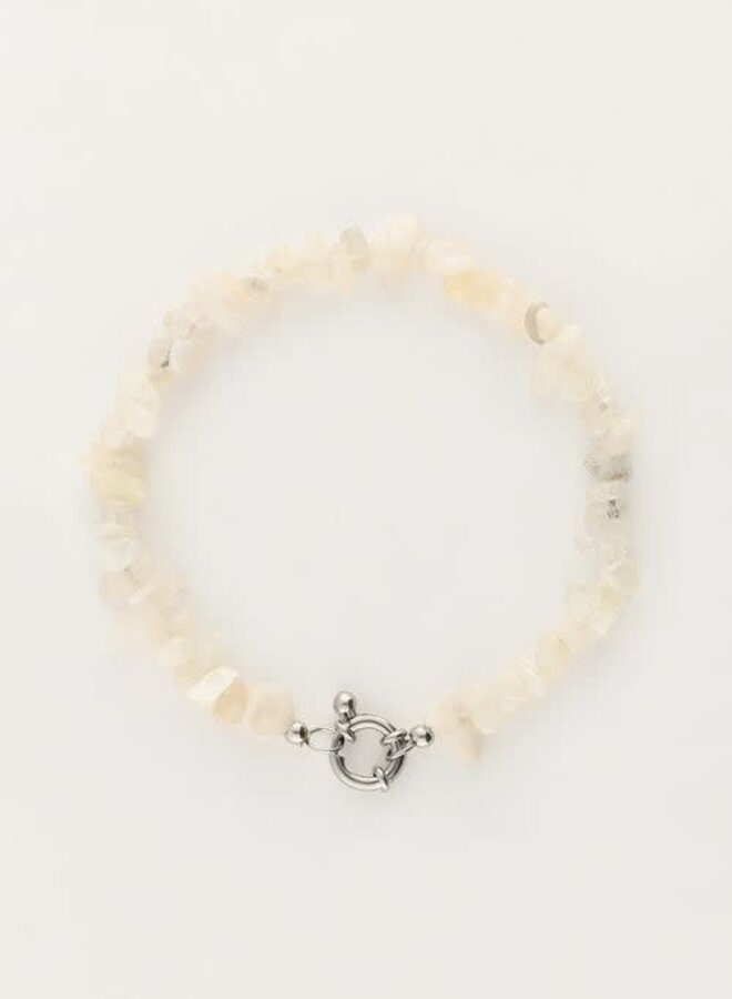 Ocean armband met witte steentjes