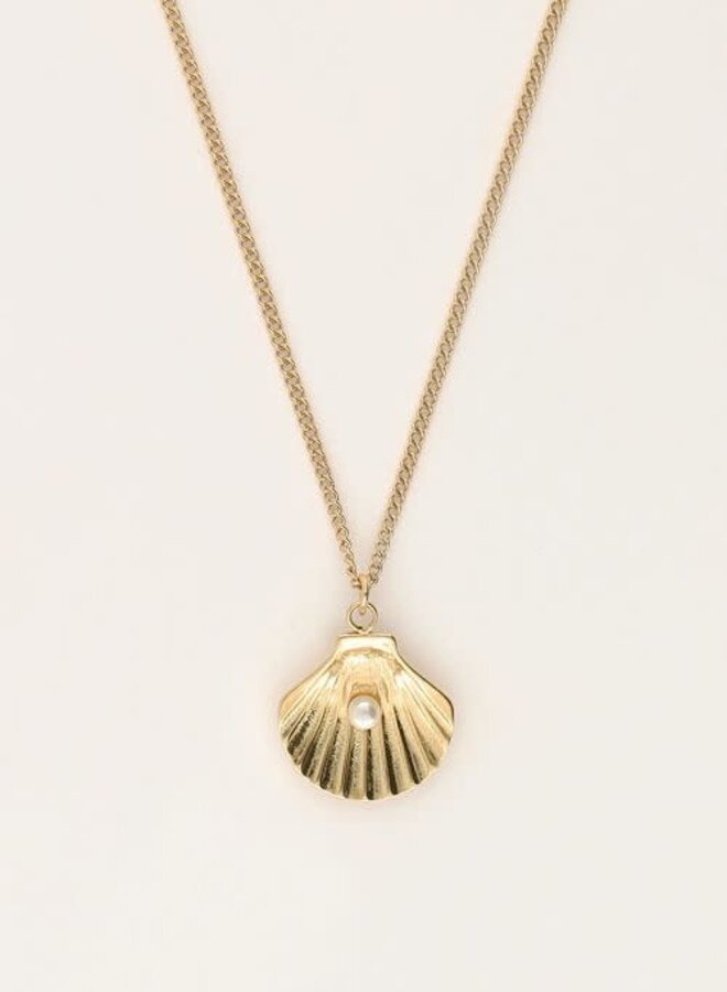 Ocean fijne ketting met schelp en parel