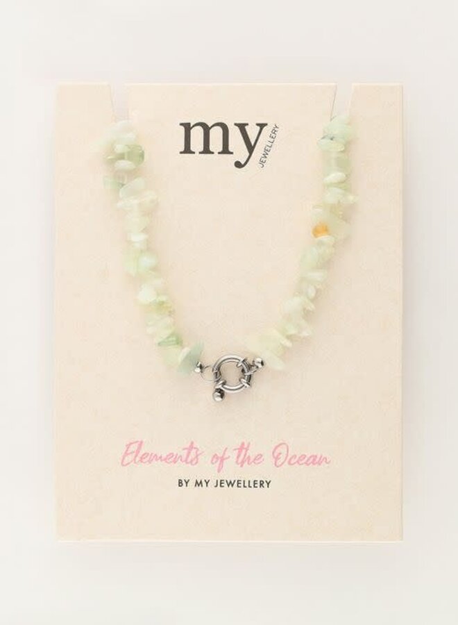 Ocean ketting met mintgroene steentjes