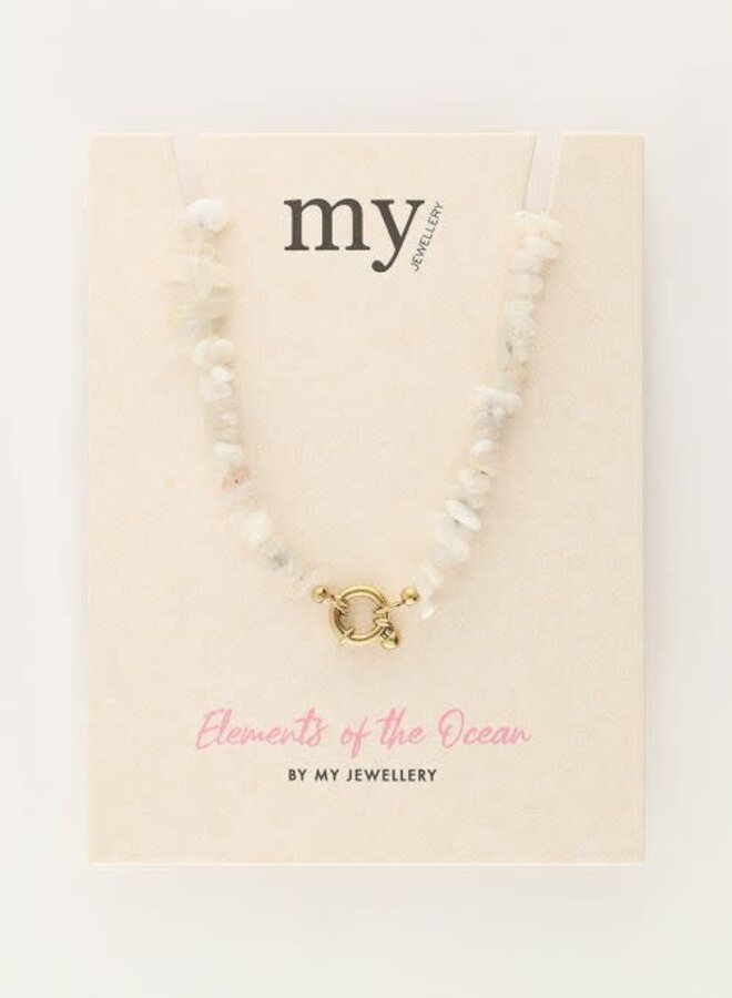 Ocean ketting met witte steentjes