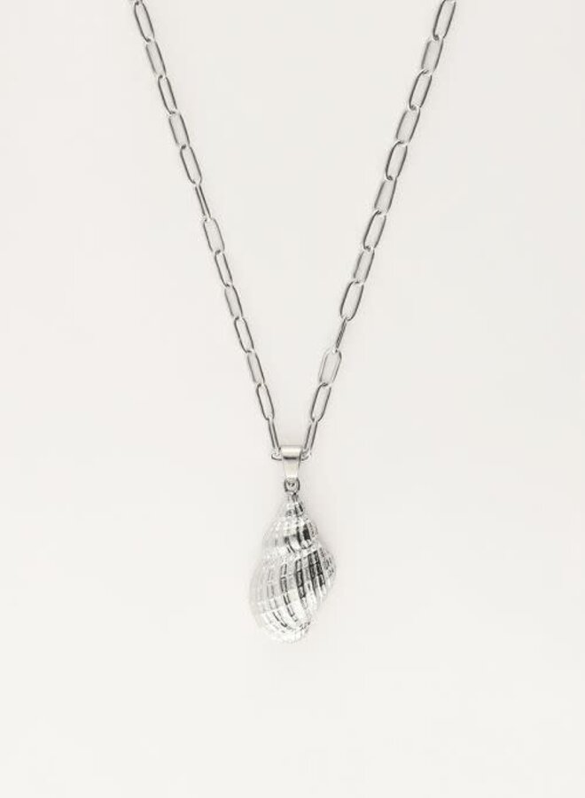 Ocean schakelketting met wokkelschelp en parel