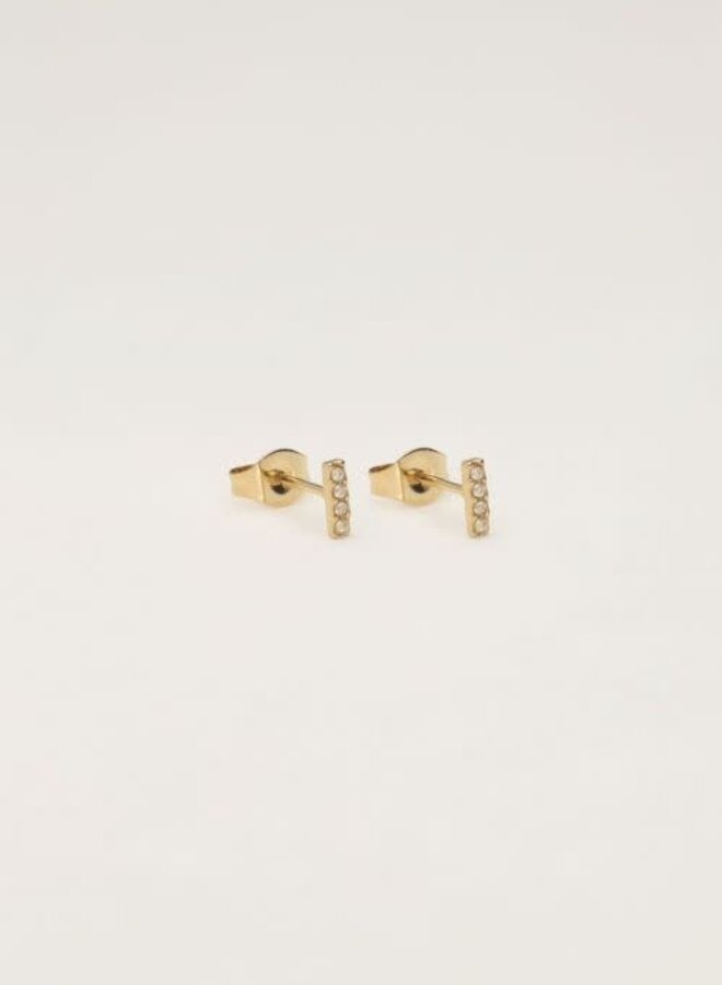 Studs staafje met strass steentjes