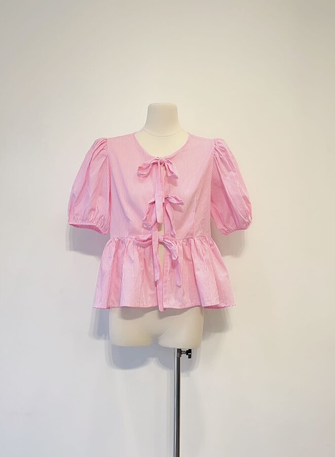 Blouse strikjes Y1134 Y1134 - Roze