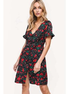 Gap Dotty rose bloemenprint jurk