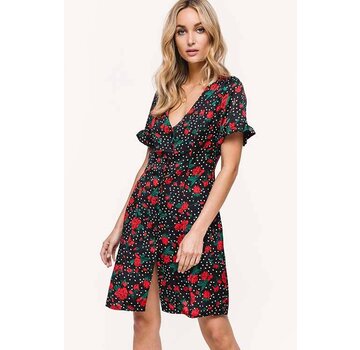 Gap Dotty rose bloemenprint jurk