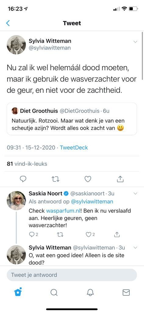 Sylvia Witteman over wasverzachter