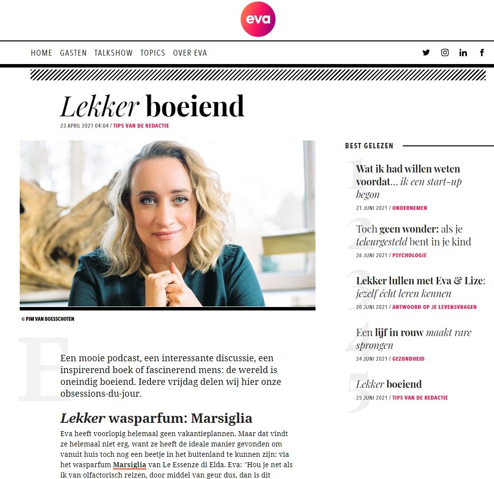 Favoriete wasparfum van Eva Jinek