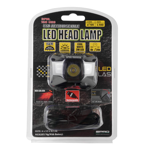 SPRO LED HEAD LAMP 6 X 3.5 X 4.5 CM