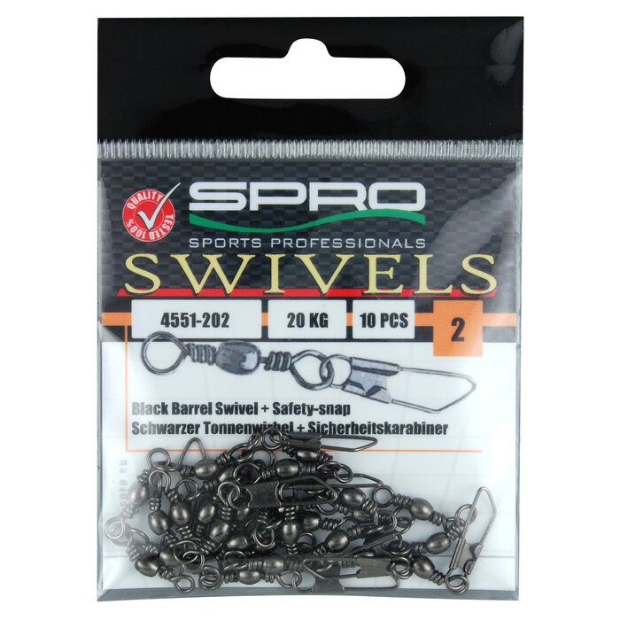 Spro Barrel Swivel+ Safety Snap P/10