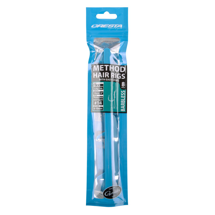 Cresta Method Hair Rigs + Stop Barbless #16 - 0.20 MM