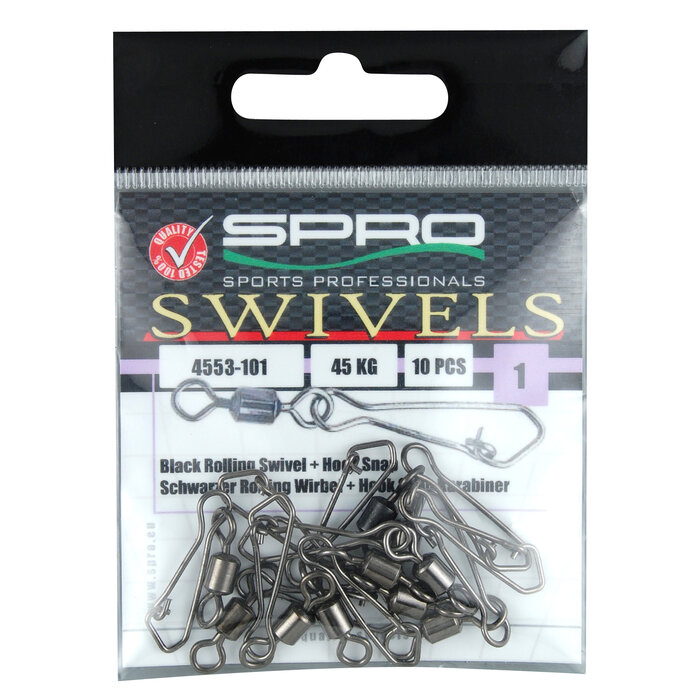 Spro Rolling Swivel+ Hook Snap P/10 #08