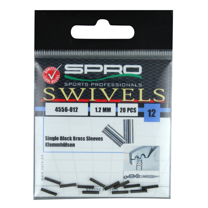 Spro Single Black Brass Sleeves P/20 -