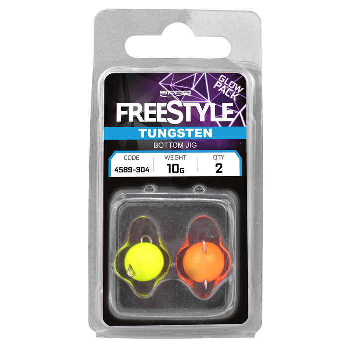Spro Tungsten Bottom Jig Glow Orange/Chartreuse P/2 -