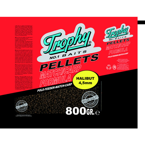 TROPHY BAITS BLACK HALIBUT PELLETS 800 GRAM