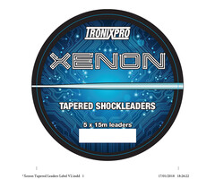 Tronixpro Xenon Tapered Leaders Orange 5 X 15 Mtr