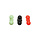 Double Rattle Beads Black/Orange/Lumo