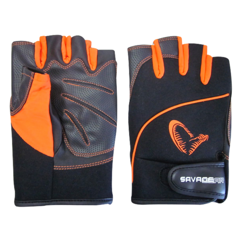 SAVAGE GEAR PROTEC GLOVES BLACK/ORANGE #XL