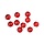 Glass Bullet Weight Beads Red Ruby