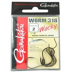 GAMAKATSU WORM 318 WACKY HOOKS BLACK